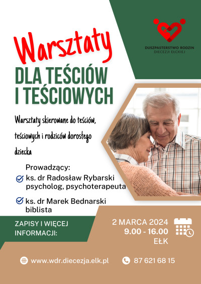 Warsztaty dla teściów, teściowych i rodziców dzieci dorosłych.