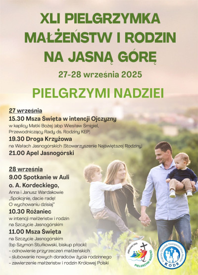 41. Pielgrzymka Małżeństw i Rodzin na Jasną Górę - zaproszenie