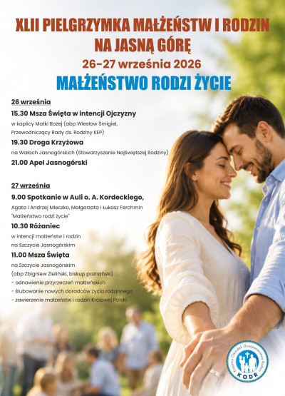 42. Pielgrzymka Małżeństw i Rodzin na Jasną Górę - zaproszenie